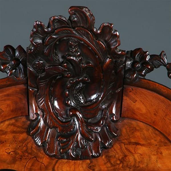 Grote foto groot wortelnoten porseleinkast ca 1755 hollands rococo no.271740 antiek en kunst stoelen en banken