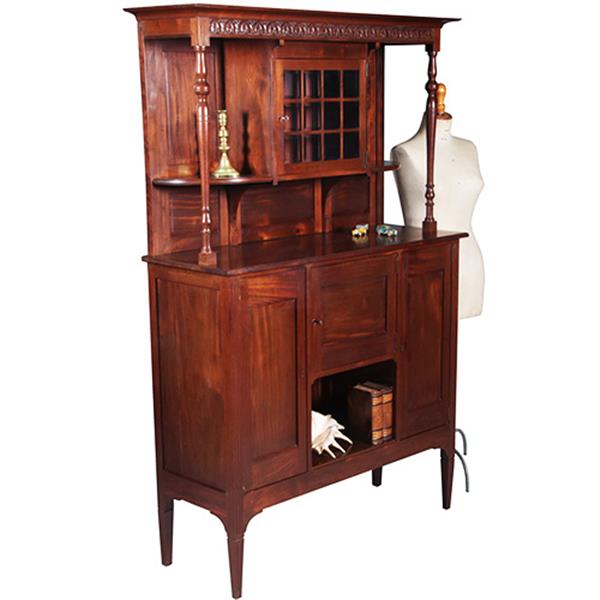 Grote foto strak en chique hollands massief mahonie buffet ca 1895 no.271725 antiek en kunst stoelen en banken