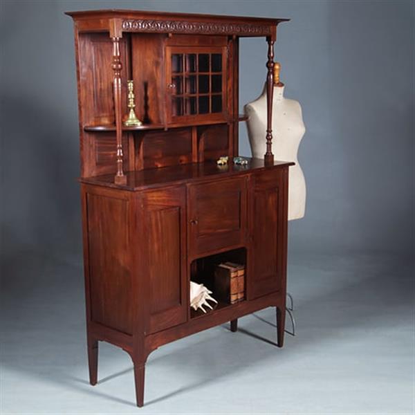 Grote foto strak en chique hollands massief mahonie buffet ca 1895 no.271725 antiek en kunst stoelen en banken