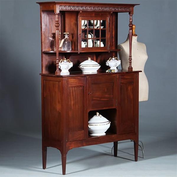 Grote foto strak en chique hollands massief mahonie buffet ca 1895 no.271725 antiek en kunst stoelen en banken