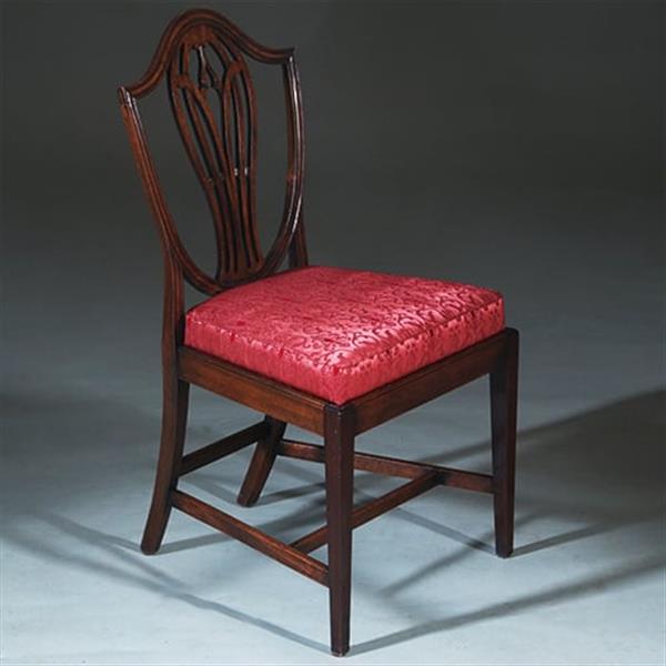 Grote foto zeer comfortabel stel van 8 regency eetkamerstoelen net nieuw gestoffeerd no.272000 antiek en kunst stoelen en banken