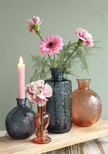 Grote foto gekleurd glazen fles berlin dark blue stuk grotere fles ook voor olielamp bottle 9cm h. 21 cm verzamelen overige verzamelingen