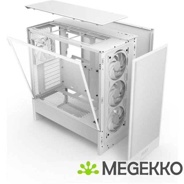 Grote foto nzxt h5 flow rgb white 2024 computers en software behuizingen en kasten
