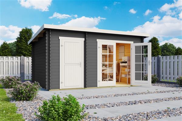 Grote foto tuinhuis blokhut belmont 1 380 x 250 cm tuin en terras tuinhuisjes en blokhutten