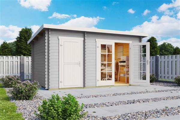 Grote foto tuinhuis blokhut belmont 1 380 x 250 cm tuin en terras tuinhuisjes en blokhutten