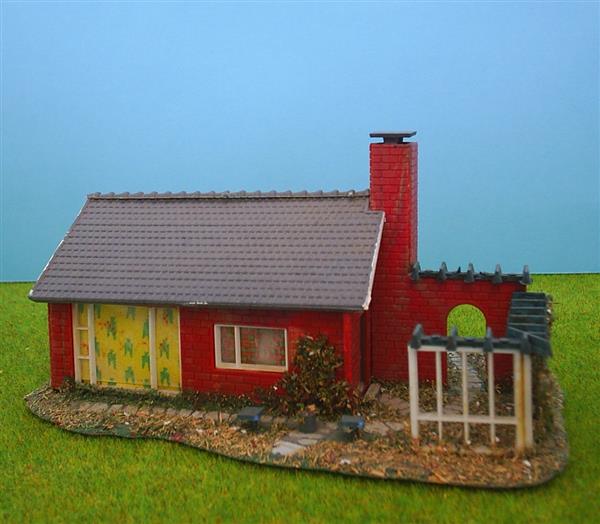 Grote foto huis met terras en pergola h0 ho nh571 hobby en vrije tijd h0