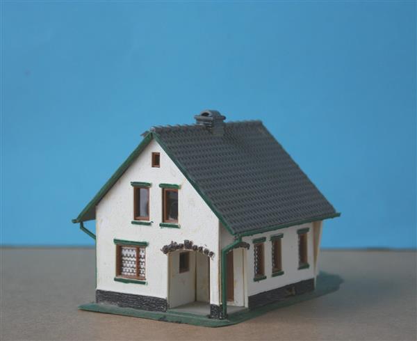Grote foto huisje met tuinpoort h0 ho nh733 hobby en vrije tijd h0