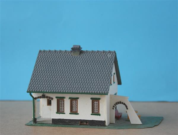 Grote foto huisje met tuinpoort h0 ho nh733 hobby en vrije tijd h0