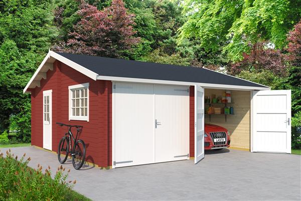 Grote foto tuinhuis houten garage falkland 575 x 575 cm tuin en terras tuinhuisjes en blokhutten