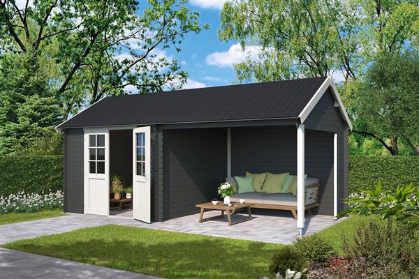 Grote foto tuinhuis blokhut fraya 595 x 295 cm tuin en terras tuinhuisjes en blokhutten