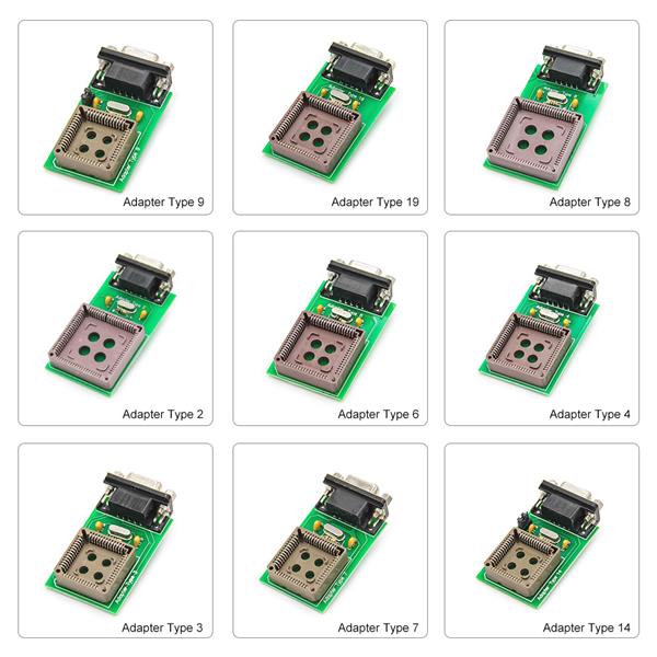 Grote foto upa usb v1.3 programmeur met 19 adapters auto onderdelen auto gereedschap