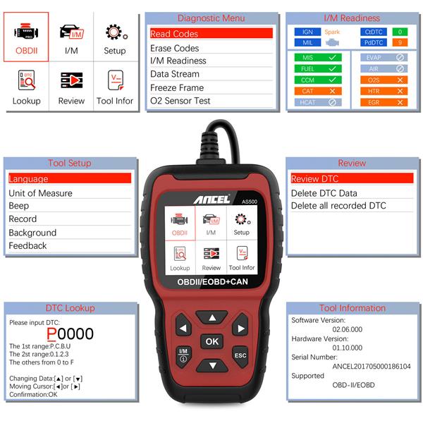 Grote foto ancel as500 auto code reader auto onderdelen auto gereedschap