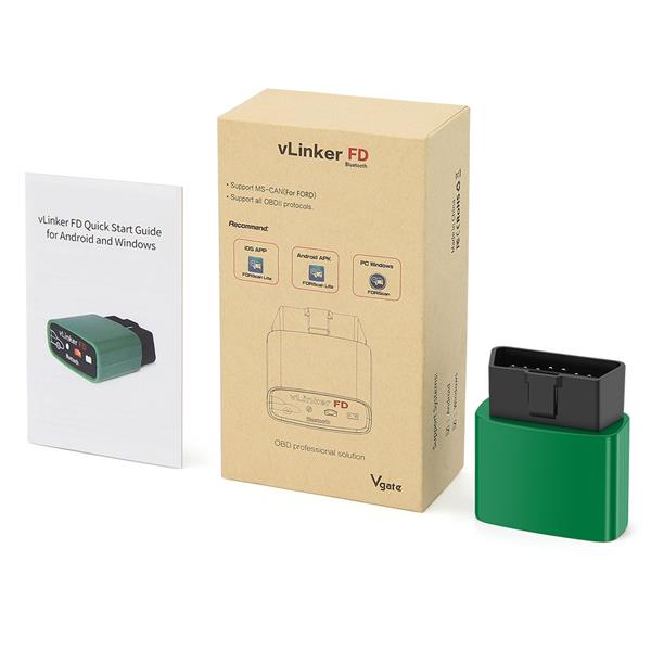 Grote foto vgate vlinker fd elm327 bluetooth 3.0 interface auto onderdelen auto gereedschap