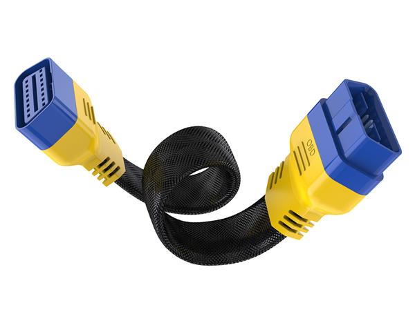Grote foto autool 16 pins obd2 nylon verlengkabel 20 cm auto onderdelen auto gereedschap