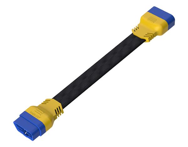 Grote foto autool 16 pins obd2 nylon verlengkabel 20 cm auto onderdelen auto gereedschap