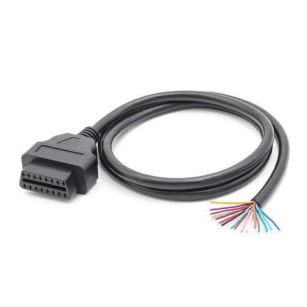 Grote foto 16 pins obd2 stekker vrouwtje met 16 open eindkabels verloopkabel 100 cm auto onderdelen auto gereedschap