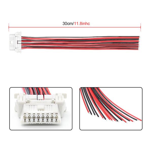 Grote foto honda 16 pins obd2 poort vrouwtje met 16 open eindkabels 30 cm auto onderdelen auto gereedschap
