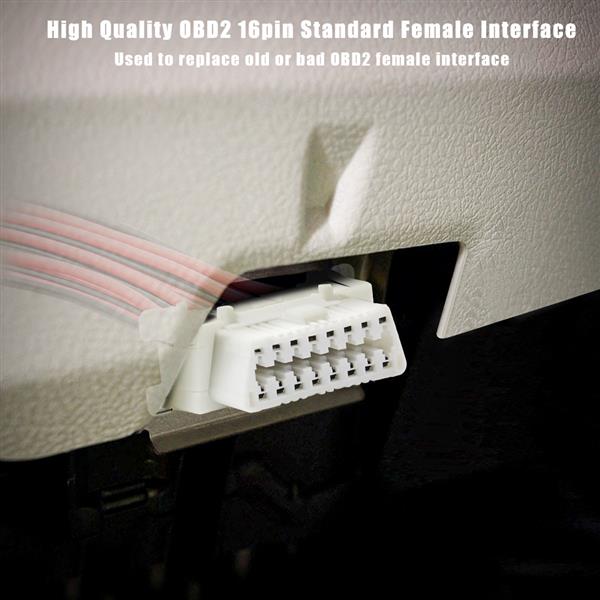 Grote foto honda 16 pins obd2 poort vrouwtje met 16 open eindkabels 30 cm auto onderdelen auto gereedschap