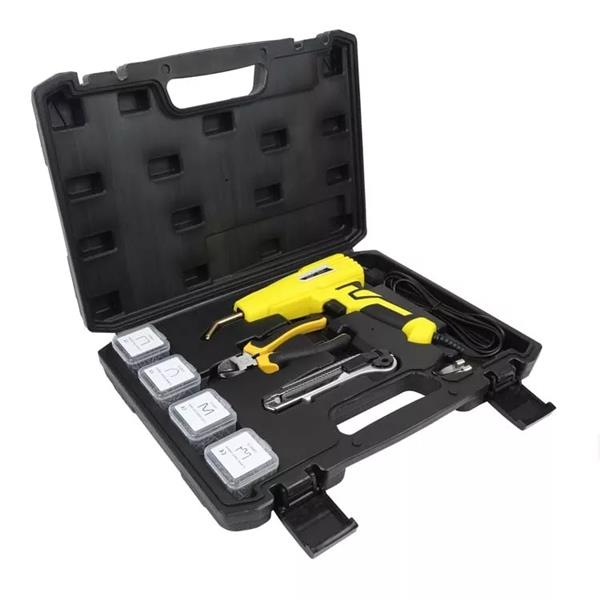 Grote foto kunststof plastic laspistool geel auto onderdelen auto gereedschap