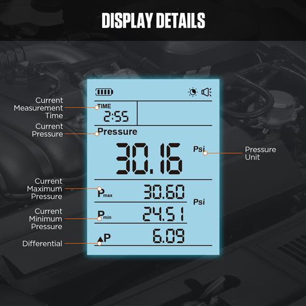 Grote foto autool pt620 oliedruktester auto onderdelen auto gereedschap
