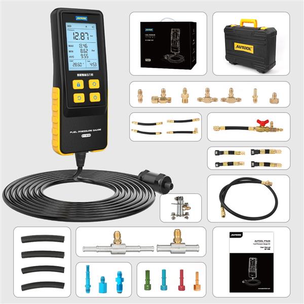 Grote foto autool pt635 brandstofdruktester auto onderdelen auto gereedschap