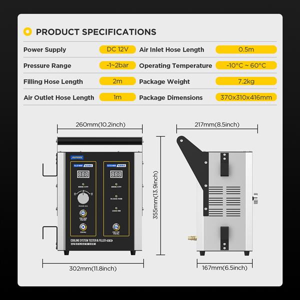 Grote foto autool sc301 koelvloeistoftester ontluchter auto onderdelen auto gereedschap