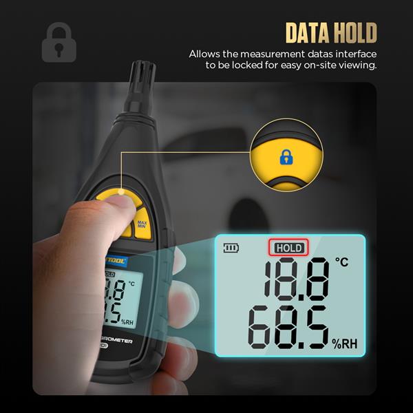 Grote foto autool tm101 thermo hygrometer auto onderdelen auto gereedschap