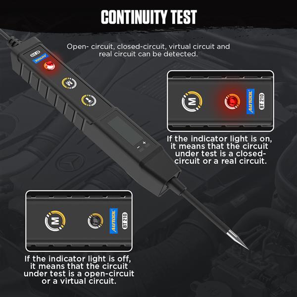 Grote foto autool bt210 circuit tester auto onderdelen auto gereedschap