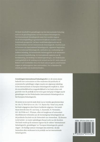 Grote foto grondslagen internationaal belastingrecht boom fiscale studieboeken boeken wetenschap