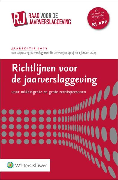 Grote foto richtlijnen voor de jaarverslaggeving middelgrote en grote rechtspersonen 2022 boeken overige boeken