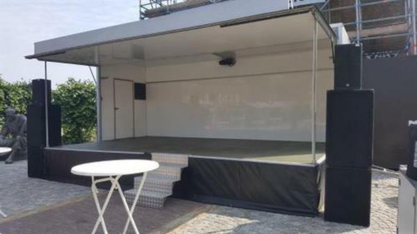 Grote foto podiumwagen mobiel podium evenementen wagen agrarisch aanhangwagens
