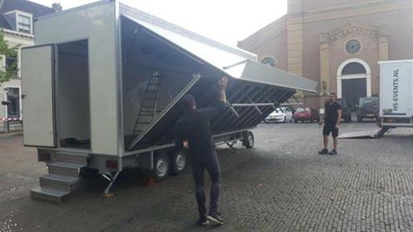 Grote foto podiumwagen mobiel podium evenementen wagen agrarisch aanhangwagens