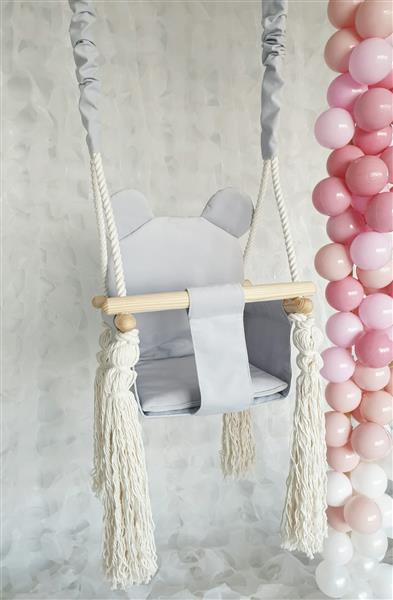 Grote foto babyschommel teddy grey plafond kinderen en baby overige