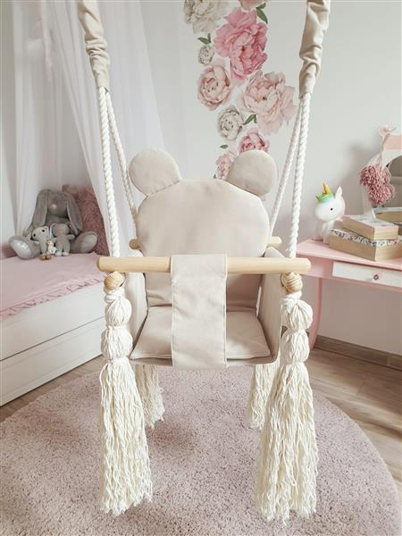 Grote foto babyschommel teddy ecru plafond kinderen en baby overige
