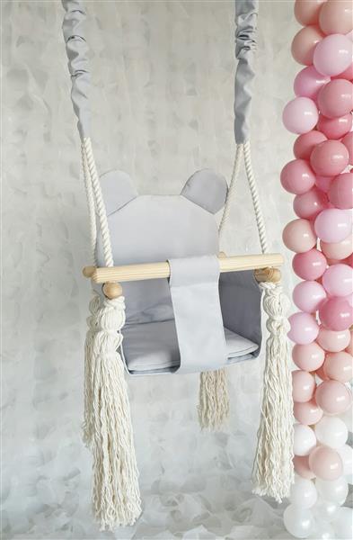 Grote foto babyschommel teddy grey plafond kinderen en baby overige
