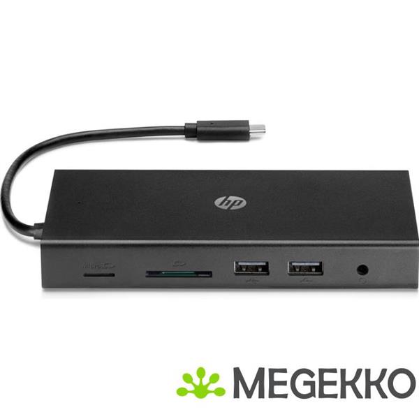 Grote foto hp travel usb c multi bedraad usb 3.2 gen 1 3.1 gen 1 type c zwart computers en software overige computers en software