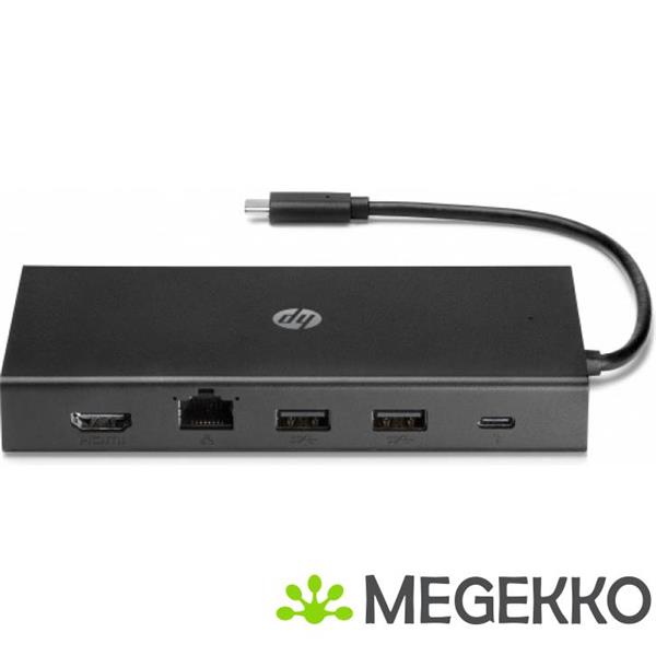 Grote foto hp travel usb c multi bedraad usb 3.2 gen 1 3.1 gen 1 type c zwart computers en software overige computers en software