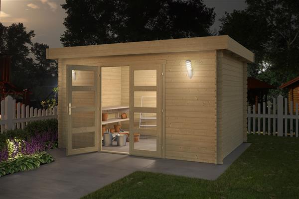 Grote foto tuinhuis blokhut mikkel 400 x 295 cm tuin en terras tuinhuisjes en blokhutten
