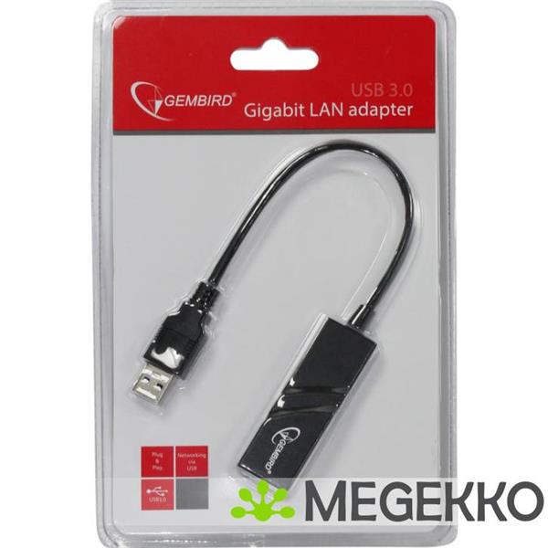 Grote foto gembird adapterkabel usb 3.0 utp rj 45 computers en software netwerkkaarten routers en switches
