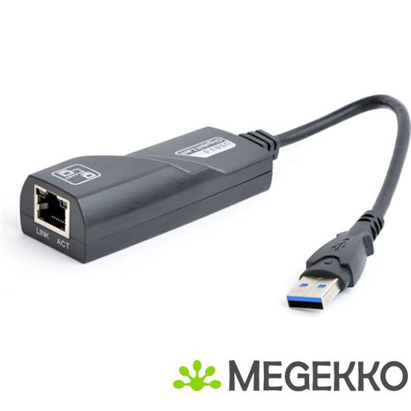 Grote foto gembird adapterkabel usb 3.0 utp rj 45 computers en software netwerkkaarten routers en switches