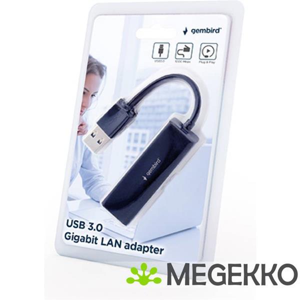 Grote foto gembird adapterkabel usb 3.0 utp rj 45 computers en software netwerkkaarten routers en switches