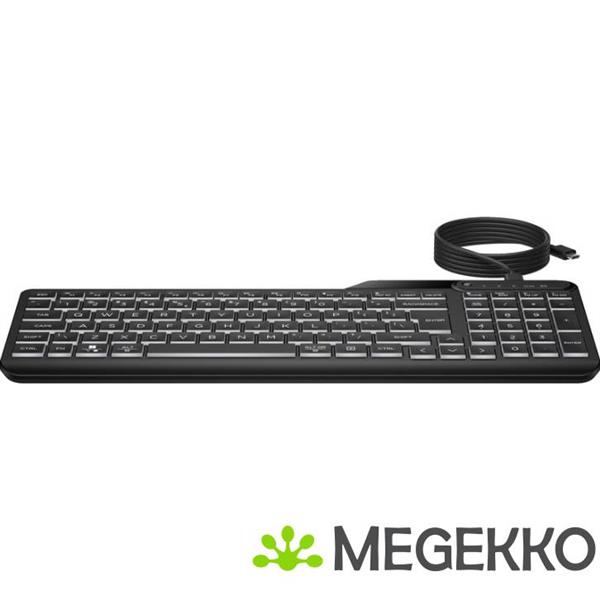Grote foto hp 405 multi device backlit wired keyboard computers en software toetsenborden