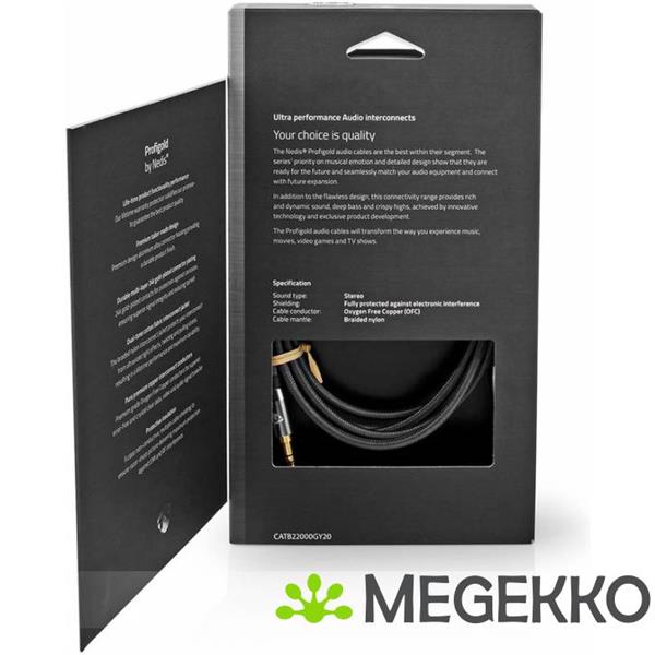Grote foto stereo audiokabel 3 5 mm male 3 5 mm female gun metal grey gevlochten kabel computers en software overige computers en software
