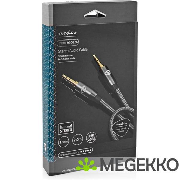 Grote foto stereo audiokabel 3 5 mm male 3 5 mm female gun metal grey gevlochten kabel computers en software overige computers en software