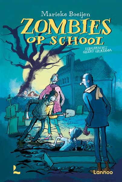 Grote foto zombies op school boeken overige boeken