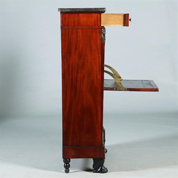 Grote foto empire secretaire abattant of klep secretaire mahonie 1825 no.701116 antiek en kunst overige in antiek gebruiksvoorwerpen