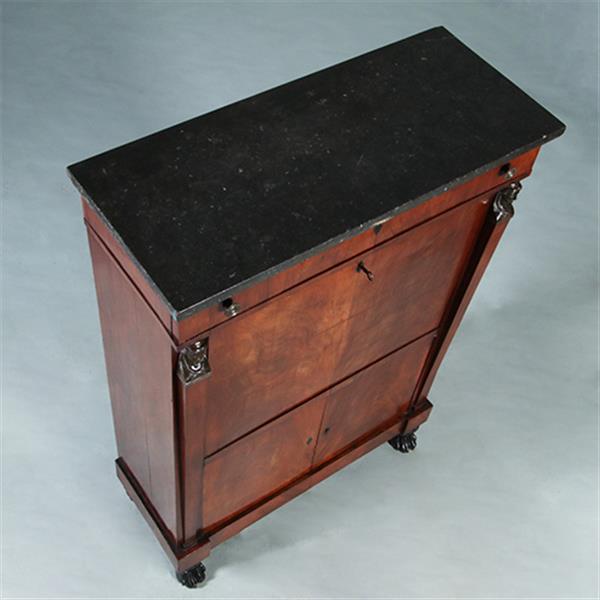 Grote foto empire secretaire abattant of klep secretaire mahonie 1825 no.701116 antiek en kunst overige in antiek gebruiksvoorwerpen