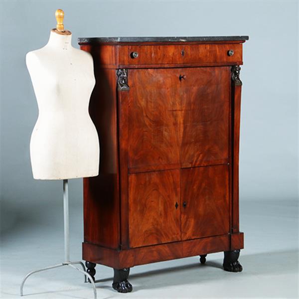 Grote foto empire secretaire abattant of klep secretaire mahonie 1825 no.701116 antiek en kunst overige in antiek gebruiksvoorwerpen