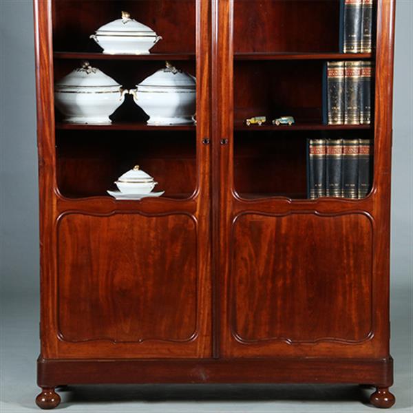 Grote foto boekenkast voor een wiskundige in massief mahonie ca 1840 hollands no.271730 antiek en kunst stoelen en banken