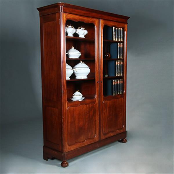 Grote foto boekenkast voor een wiskundige in massief mahonie ca 1840 hollands no.271730 antiek en kunst stoelen en banken